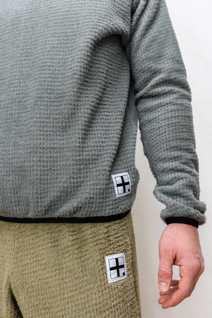 Polartec Alpha Direct Hoodie, grey 120 gms Alpha Direct Sweater cuffs