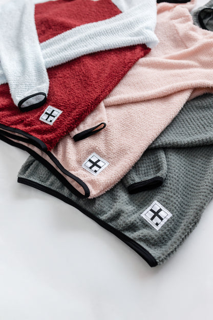 Ultralight Alpha Direct Hoodies, red, grey and pink. Polartec, Terra Ultralight